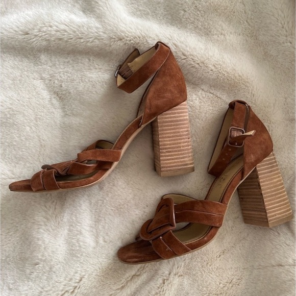 Splendid brown suede sandal heel - Picture 2 of 8